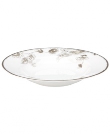 A fine vintage. The Paisley Terrace rim soup bowl elevates even the most elegant settings with breezy florals grounded in graceful white porcelain. With luxe platinum banding to complement the rest of the Lenox dinnerware collection. Qualifies for Rebate A fine vintage. The Paisley Terrace rim soup bowl elevates even the most elegant settings with breezy florals grounded in graceful white porcelain. With luxe platinum banding to complement the rest of the Lenox dinnerware collection. Qualifies for Rebate