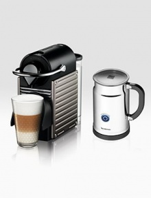 Elegant and compact single-cup machine that blends a super-compact silhouette with superb espresso-making abilities. Elegant and compact single-cup machine that blends a super-compact silhouette with superb espresso-making abilities.