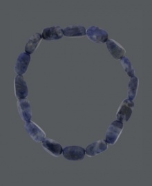 Slip effortless style over your wrists for the perfect summer look. Bracelet by Avalonia Road stretches to fit over the wrist and features sodalite beads in multiple shapes and sizes. Approximate length: 7-1/2 inches.