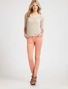 Chunky cotton mesh defines this textural pull-on style.ScoopneckElbow-length sleevesAbout 24½ from shoulder to hemCottonDry cleanImportedModel shown is 5'10½ wearing US size Small. Chunky cotton mesh defines this textural pull-on style.ScoopneckElbow-length sleevesAbout 24½ from shoulder to hemCottonDry cleanImportedModel shown is 5'10½ wearing US size Small.