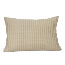 Alternating rows of slub yarns in cotton and linen give a natural, textural feel to this decorative pillow. Alternating rows of slub yarns in cotton and linen give a natural, textural feel to this decorative pillow.