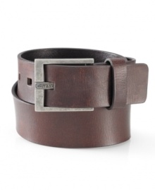 Don't waste a style opportunity with this weather leather belt from Calvin Klein.