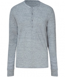 Elevate your casual style with this linen sweatshirt from Iro - Crew neck, long sleeves, front button half placket, slim fit - Pair with modernized chinos and trainers Elevate your casual style with this linen sweatshirt from Iro - Crew neck, long sleeves, front button half placket, slim fit - Pair with modernized chinos and trainers