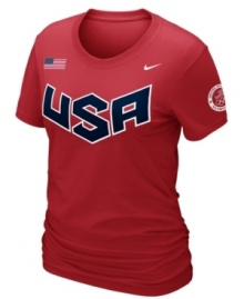 Join the big leagues. Perform like your favorite athletes and show your Team USA pride in this Nike t-shirt with Dri-Fit technology for ultimate comfort. Join the big leagues. Perform like your favorite athletes and show your Team USA pride in this Nike t-shirt with Dri-Fit technology for ultimate comfort.
