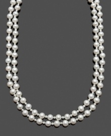 Traditional elegance combines with a modern, layered look. This two row strand of cultured freshwater pearls (3-4 mm and 8-9 mm) by Belle de Mer makes the perfect gift for the classic, stylish woman. Clasp crafted in sterling silver. Approximate length: 17 inches and 18 inches. Traditional elegance combines with a modern, layered look. This two row strand of cultured freshwater pearls (3-4 mm and 8-9 mm) by Belle de Mer makes the perfect gift for the classic, stylish woman. Clasp crafted in sterling silver. Approximate length: 17 inches and 18 inches.