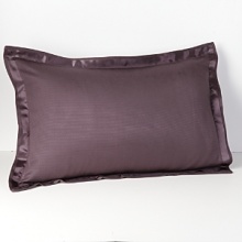 Soft and seductive ottoman striped sham trimmed with a 1.25 silk flange. Soft and seductive ottoman striped sham trimmed with a 1.25 silk flange.