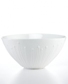 Sugar-coat the main course with BIA's Icing serving bowl. Durable porcelain is decorated with a smooth white glaze and whimsical accent inspired by dessert. Sugar-coat the main course with BIA's Icing serving bowl. Durable porcelain is decorated with a smooth white glaze and whimsical accent inspired by dessert.