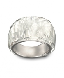 You're sure to make a stylish statement with Swarovski's simple yet substantial crystal cocktail ring. Crafted in silver tone mixed metal, it's available in a classic clear crystal version, in addition to a choice of rose or teal. Size 8. You're sure to make a stylish statement with Swarovski's simple yet substantial crystal cocktail ring. Crafted in silver tone mixed metal, it's available in a classic clear crystal version, in addition to a choice of rose or teal. Size 8.