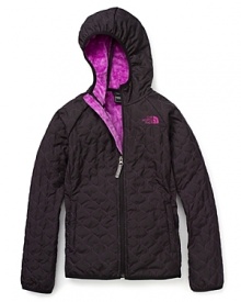 Quilted, lightweight warmth from The North Face® offers her a stylish, water resistant shell for season-spanning wear. Quilted, lightweight warmth from The North Face® offers her a stylish, water resistant shell for season-spanning wear.