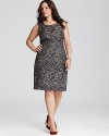 A chic leopard print is scaled down to create visual interest on an always-appropriate Calvin Klein sheath dress.