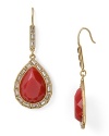 Aqua's dangling drop earrings marry bohemian stones with glittering crystal.