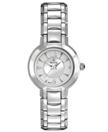 A stylish and sleek casual timepiece from Bulova that dresses up your weekend look. A stylish and sleek casual timepiece from Bulova that dresses up your weekend look.