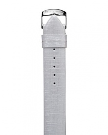 Luxe leather watch strap in modern silver finish, fits size 2, 7 & 22 Philip Stein watch heads.