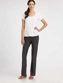 Ultra-soft linen jersey, in a classic tee silhouette finished with a slight flutter hem.Banded scoopneckShort sleevesFlutter hemlineAbout 24½ from shoulder to hemLinenDry cleanImportedModel shown is 5'11 (180cm) wearing US size Small. Ultra-soft linen jersey, in a classic tee silhouette finished with a slight flutter hem.Banded scoopneckShort sleevesFlutter hemlineAbout 24½ from shoulder to hemLinenDry cleanImportedModel shown is 5'11 (180cm) wearing US size Small.