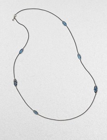 From the Cable Wrap Collection. A graceful design with faceted, marquis-shaped Hampton blue topaz stones wrapped and set in elegant, blackened sterling silver on a box link chain. Hampton blue topazBlackened sterling silverLength, about 38Lobster clasp closureImported From the Cable Wrap Collection. A graceful design with faceted, marquis-shaped Hampton blue topaz stones wrapped and set in elegant, blackened sterling silver on a box link chain. Hampton blue topazBlackened sterling silverLength, about 38Lobster clasp closureImported
