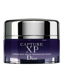 Capture XP Ultimate Wrinkle Correction Night Crème is Dior's wrinkle-smoothing skincare collection that preserves and restores the density beneath each wrinkle. The unique Dior complex works in the epidermis to revitalize the potential of youth preserving cells to plump the skin and rebuild lost density. In the dermis, it promotes the synthesis of hyaluronic acid. Wrinkles are immediately smoothed and are intensely reduced after one month. 1.69 oz. Capture XP Ultimate Wrinkle Correction Night Crème is Dior's wrinkle-smoothing skincare collection that preserves and restores the density beneath each wrinkle. The unique Dior complex works in the epidermis to revitalize the potential of youth preserving cells to plump the skin and rebuild lost density. In the dermis, it promotes the synthesis of hyaluronic acid. Wrinkles are immediately smoothed and are intensely reduced after one month. 1.69 oz.