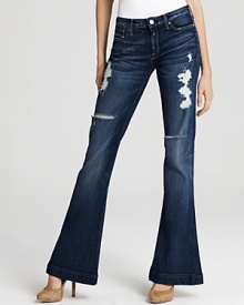 7 For All Mankind Jeans - Jiselle Flare Jeans in Destroyed Morea Wash 7 For All Mankind Jeans - Jiselle Flare Jeans in Destroyed Morea Wash