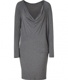 With its softly draped neckline and figure-hugging jersey, Donna Karans cocoon dress is a chic, feminine choice for contemporary daytime looks - Softly draped cowl neckline, raglan long sleeves, gathered side, contoured seams, pleated back yolk, tapered hemline - Loosely fitted top, form-fitting sleeves and skirt - Perfect for showcasing brightly tinted statement accessories With its softly draped neckline and figure-hugging jersey, Donna Karans cocoon dress is a chic, feminine choice for contemporary daytime looks - Softly draped cowl neckline, raglan long sleeves, gathered side, contoured seams, pleated back yolk, tapered hemline - Loosely fitted top, form-fitting sleeves and skirt - Perfect for showcasing brightly tinted statement accessories