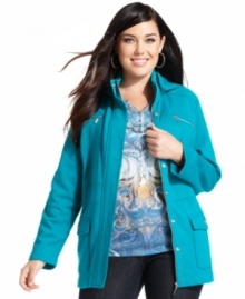 Featuring a removable hood, Style&co.'s Sport's plus size fleece jacket is a must-get for fall weather!