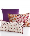 Martha Stewart Collection brings chic style to your home with this decorative pillow, featuring a geometric diamond design with dot embellishments in a rich palette.