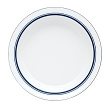 Tasteful and tailored blue banded dinnerware inspired by the unique Copenhagen neighborhood of Christianshaven from Dansk. Soup bowl is 8 in diameter and holds 12 oz. Tasteful and tailored blue banded dinnerware inspired by the unique Copenhagen neighborhood of Christianshaven from Dansk. Soup bowl is 8 in diameter and holds 12 oz.