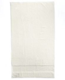 Featuring one of the most elegant designs from Lenox, these Opal Innocence Carved towels create an equally refined look for your bathroom. Each border is crafted with a beautifully sculpted jacquard design of scrolling vines and dots, adding exceptional style to soft cotton. Featuring one of the most elegant designs from Lenox, these Opal Innocence Carved towels create an equally refined look for your bathroom. Each border is crafted with a beautifully sculpted jacquard design of scrolling vines and dots, adding exceptional style to soft cotton.