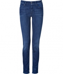 With a flattering mid-rise and classic skinny silhouette, Seven for all Mankinds mid-blue washed skinny jeans are a wardrobe staple for all four seasons - Classic five-pocket style, button closure, belt loops - Slim fit - Wear with practically anything for that effortless cool look