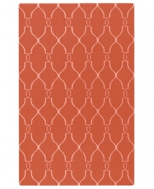 Stunning in its simplicity, this artist-designed area rug from Surya brings a calming beauty to any area in your home. Interlocking lines crisscross against a soft coral background, creating a chic lattice-like pattern that's stylishly simple. Stunning in its simplicity, this artist-designed area rug from Surya brings a calming beauty to any area in your home. Interlocking lines crisscross against a soft coral background, creating a chic lattice-like pattern that's stylishly simple.