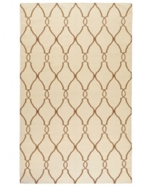 Stunning in its simplicity, this artist-designed area rug from Surya brings a calming beauty to any area in your home. Interlocking lines crisscross against a soft ivory background, creating a chic lattice-like pattern that's stylishly simple. Stunning in its simplicity, this artist-designed area rug from Surya brings a calming beauty to any area in your home. Interlocking lines crisscross against a soft ivory background, creating a chic lattice-like pattern that's stylishly simple.