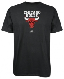 Sport your favorite team's winning spirit in this Chicago Bulls' tee by adidas.