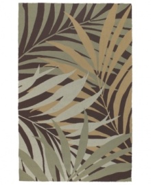 A natural look, indoors or out. Surya's all-weather rug recalls tropical foliage with a thatch of fronds set in brown, sage and other organic hues. Handcrafted from tough polypropylene, it'll stand up to weather, spills and other messes. A natural look, indoors or out. Surya's all-weather rug recalls tropical foliage with a thatch of fronds set in brown, sage and other organic hues. Handcrafted from tough polypropylene, it'll stand up to weather, spills and other messes.