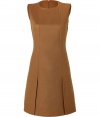 Far more luxe than your average sheath dress, this cashmere-wool iteration from Salvatore Ferragamo is an investment in high style - Round neck, sleeveless, front seaming detail and pleats, concealed back zip - Tailored fit, A-line silhouette - Wear with peep-toe pumps and an embellished clutch