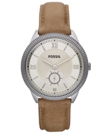 Natural chic, by Fossil. Light brown tones and simple details create a lovely watch design.