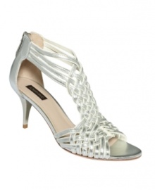 Ready for a night out? Joan and Davi's Indee high heel sandals are sparkly with just the right amount of metallic detail.