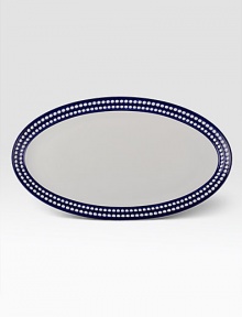 From the Perlee Bleu collection, inspired by the blue horizons and white domes of the Grecian Islands, this versatile platter is perfect for casual dining or entertaining.Hand-painted Limoges porcelain21 X 12Dishwasher safeMade in Portugal From the Perlee Bleu collection, inspired by the blue horizons and white domes of the Grecian Islands, this versatile platter is perfect for casual dining or entertaining.Hand-painted Limoges porcelain21 X 12Dishwasher safeMade in Portugal
