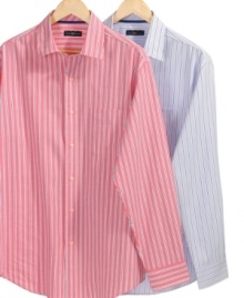 Show your stripes. These shirts from Club Room are all about bringing you some slimming workweek style. Show your stripes. These shirts from Club Room are all about bringing you some slimming workweek style.