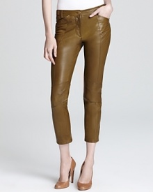 Sporting a chic cropped silhouette, these 10 Crosby Derek Lam leather pants make luxe fall style simple.