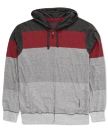 With cool colorblocked style, this hoodie from Quiksilver instantly updates your casual companion. With cool colorblocked style, this hoodie from Quiksilver instantly updates your casual companion.