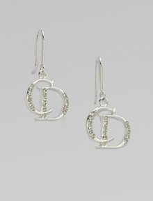 Dazzling, crystal encrusted iconic, logo design. Palladium platedCrystalsLength, about 1Hook backMade in Italy Dazzling, crystal encrusted iconic, logo design. Palladium platedCrystalsLength, about 1Hook backMade in Italy