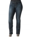 Defined by a sleek fit, Silver Jeans' plus size bootcut jeans are key for your casual wardrobe.