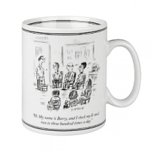 Classic cartoons from New Yorker magazine, now appearing on your table! Made of high quality porcelain in Germany. Dishwasher and microwave safe. Classic cartoons from New Yorker magazine, now appearing on your table! Made of high quality porcelain in Germany. Dishwasher and microwave safe.