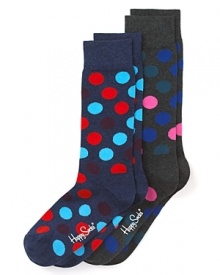 Turn your frown upside down with lively party-time polka dots on this Happy Socks crew design.