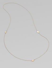 Radiant 18k goldplated sterling silver style with dazzling diamonds on a spiritual design. 18k goldplated sterling silverDiamonds, .06 tcwLength, about 36Slip-on styleMade in USA Radiant 18k goldplated sterling silver style with dazzling diamonds on a spiritual design. 18k goldplated sterling silverDiamonds, .06 tcwLength, about 36Slip-on styleMade in USA