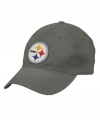 Top off your team spirit with the retro feel and slouchy, comfortable fit of this Pittsburgh Steelers hat from Reebok. (Clearance)