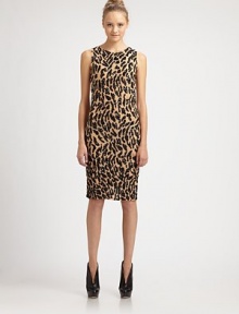 Sequined animal print adds the right touch of glamour to this sophisticated shift.RoundneckSleevelessFlat frontCenter back zipperBack mesh panelAbout 26 from natural waist96% nylon/4% spandexDry cleanImportedModel shown is 5'10½ (176cm) wearing US size 4. Sequined animal print adds the right touch of glamour to this sophisticated shift.RoundneckSleevelessFlat frontCenter back zipperBack mesh panelAbout 26 from natural waist96% nylon/4% spandexDry cleanImportedModel shown is 5'10½ (176cm) wearing US size 4.