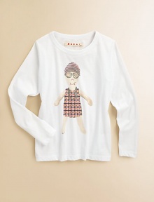 A classic tee finished with their iconic Pupette detail. Pullover styleRound neckline Long sleeves Pupette accentCottonMachine washMade in Italy A classic tee finished with their iconic Pupette detail. Pullover styleRound neckline Long sleeves Pupette accentCottonMachine washMade in Italy