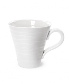 The pristine porcelain of this collection lends your tabletop a clean, modern sensibility while the textured pattern adds hand thrown appeal. The pristine porcelain of this collection lends your tabletop a clean, modern sensibility while the textured pattern adds hand thrown appeal.