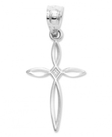 A beautiful cross is the perfect way to show your faith. This passion cross design is crafted from 14k white gold. Chain not included. Approximate length: 9/10 inch. Approximate width: 1/2 inch. A beautiful cross is the perfect way to show your faith. This passion cross design is crafted from 14k white gold. Chain not included. Approximate length: 9/10 inch. Approximate width: 1/2 inch.