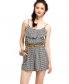 Take your print love poolside with this zigzag romper from Sequin Hearts -- the cutest pairing of ruffles and print!