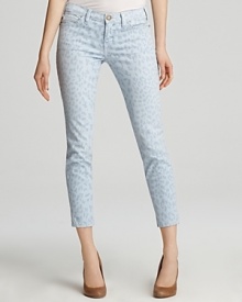 Current/Elliott Jeans - Animal Print Stiletto in Cashmere Blue Current/Elliott Jeans - Animal Print Stiletto in Cashmere Blue